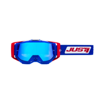 Just1 Goggle Iris 2.0 Suit Blue - Red - White Mirror Blue Lens 