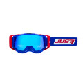 Just1 Goggle Iris 2.0 Suit Blue - Red - White Mirror Blue Lens 