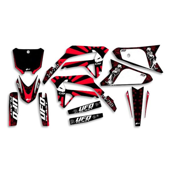 UFO Graphic Kit CRF250R 2022-,CRF450R 2021- Akaishi Black