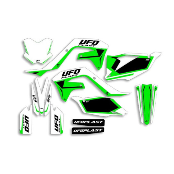 UFO Graphic Kit KX250F 2021-,KX450F 2019- Stokes White