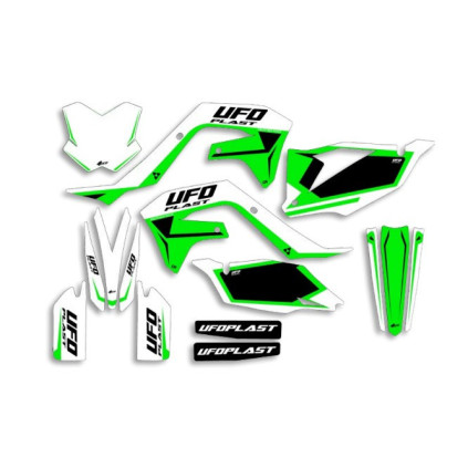 UFO Graphic Kit KX250F 2021-,KX450F 2019- Stokes White