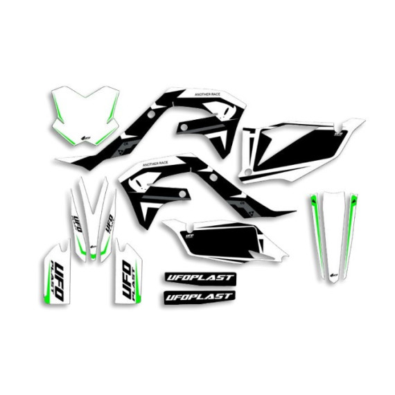 UFO Graphic Kit KX250F 2021-,KX450F 2019- Apodis White