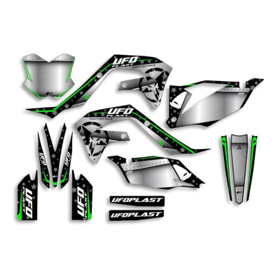 UFO Graphic Kit KX250F 2021-,KX450F 2019- Stardust Black