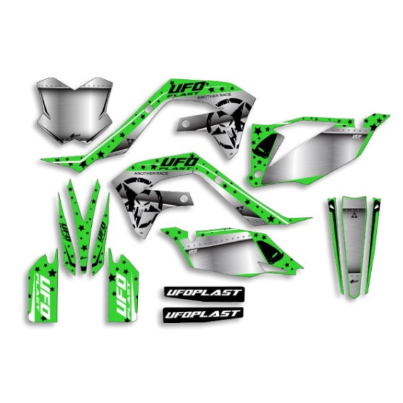 UFO Graphic Kit KX250F 2021-,KX450F 2019- Stardust Neon Green