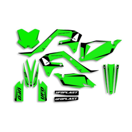 UFO Graphic Kit KX250F 2021-,KX450F 2019- Tecna Neon Green