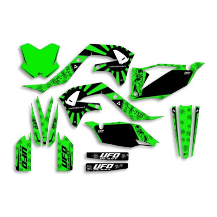 UFO Graphic Kit KX250F 2021-,KX450F 2019- Akaishi Neon Green