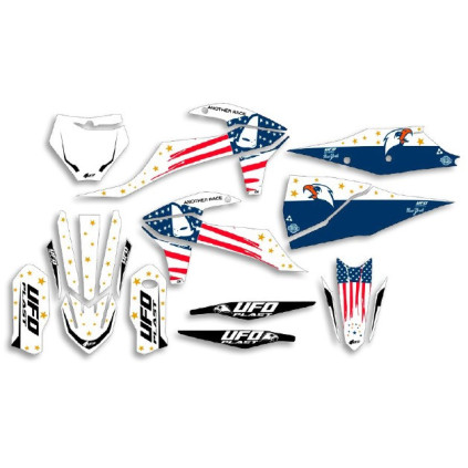 UFO Graphic Kit SX/SX-F 125/450 2019- Patriot White