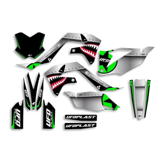 UFO Graphic Kit KX250F 2021-,KX450F 2019- Thunder Black