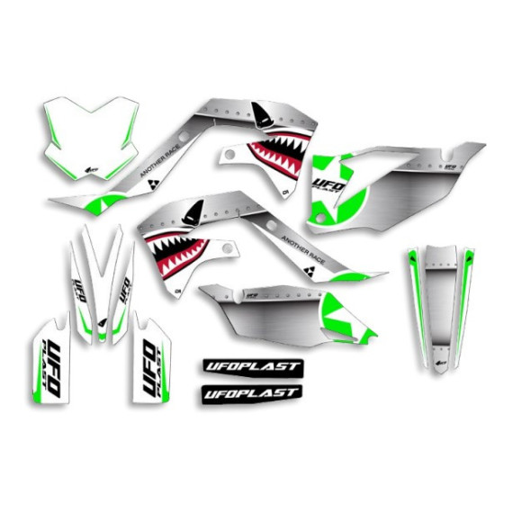 UFO Graphic Kit KX250F 2021-,KX450F 2019- Thunder White