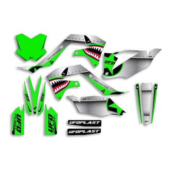 UFO Graphic Kit KX250F 2021-,KX450F 2019- Thunder Neon Green