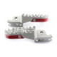 TMV Footpegs Honda Steel With Red Aluminium U-plate