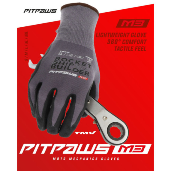 "TMV Pitpaws gloves Black ""Rocket ship builder"" L"