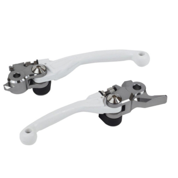 Polisport Pivot Lever Set KTM SX125/200EXC'14-15 TC/FC'19-21 White (Br)