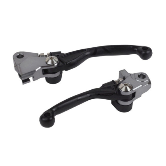 Polisport Pivot Lever Set KX250F'13-18 450F'13-18 Black (Pr)