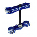 Scar Triple Clamps - YZ65 18-22 YZ85 06-22 Offset 25mm Blue color