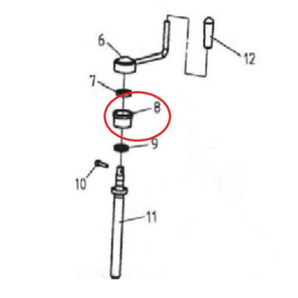 Bronco Crank bearing holder for flail mower 77-12490