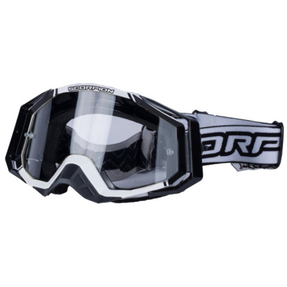 SCORPION Goggle white/black antifog clear