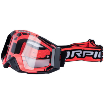 SCORPION Goggle black/red antifog clear