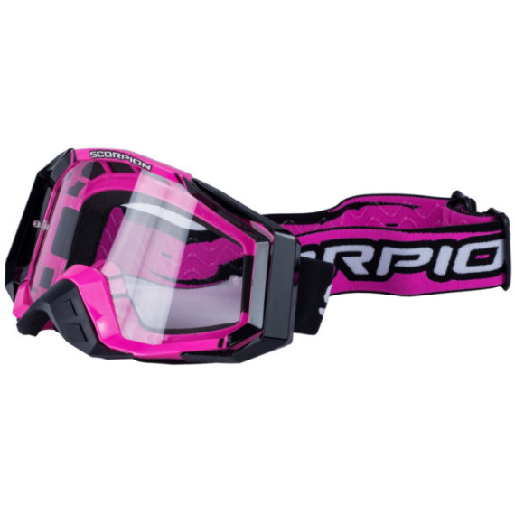 SCORPION Goggle white/pink antifog clear