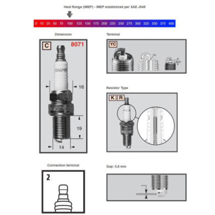 Champion Sparkplug RC7YC3