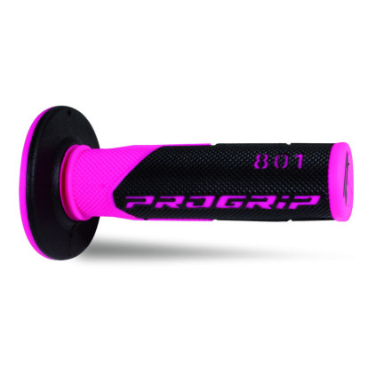 Progrip Grips 801: 22/25mm x 115mm, black/fluorpink