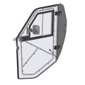 DFK Door Polycarbonate Left complete incl. base Segway Fugleman