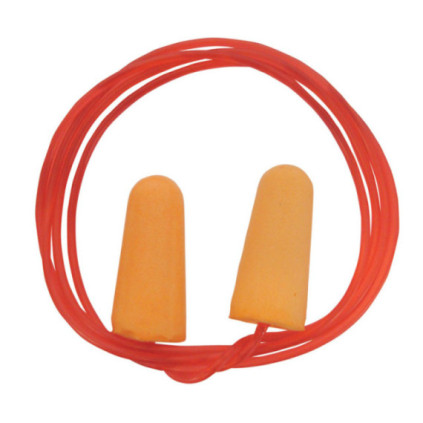 Greentek Earplugs, with cord, (CE EN352-2)