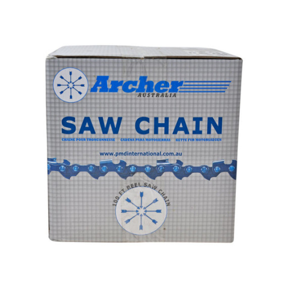 "Archer Saw chain, 0.325"" - 1,3mm - 100 Feet - Roll, Semi-Chisel teeth"
