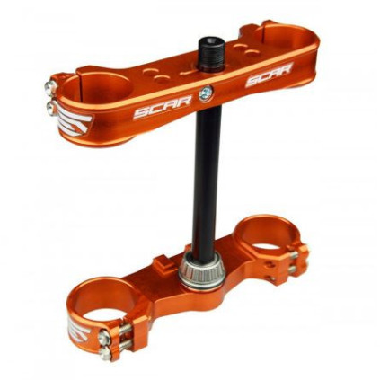 Scar Triple Clamps - 85SX 04-23  Husqvarna TC 85 14-23 Offset:16mm Orange color