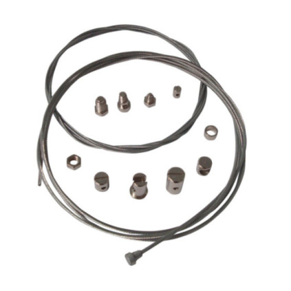 Forte Cable/Wire repair kit , Ø 1,5mm & Ø 2,0mm / 1,4m , 6 pcs nipples