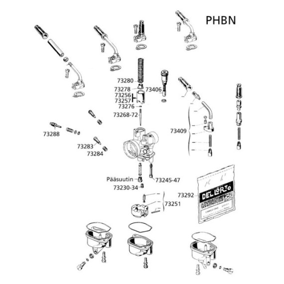 Dellorto Throttle needle, A20, Dellorto PHBN , PHVA