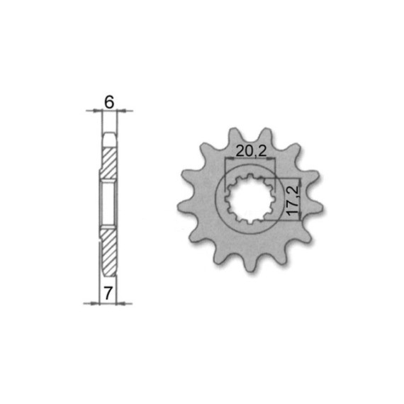 Forte Front sprocket, 11 teeth (420), Minarelli AM6