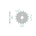 Forte Front sprocket, 14 teeth (420), Skyteam Monkey / Jincheng Monkey