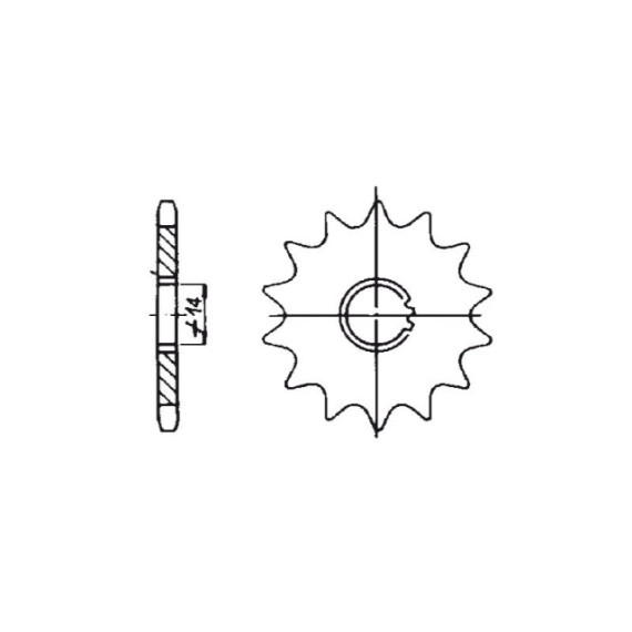 Forte Front sprocket, 10 teeth (415), Puch / Tunturi