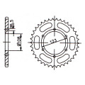 Forte Rear sprocket 53 teeth (420), Ø108mm, Aprilia 14- / Derbi 11- / Gilera 10-