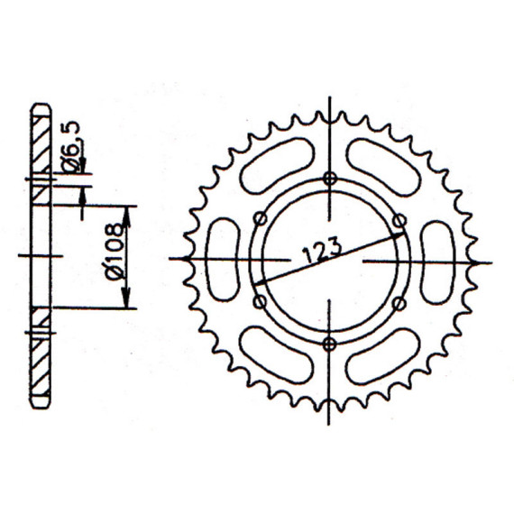 Forte Rear sprocket, 62 teeth (420), Ø108mm, Aprilia 14-, Derbi 11-, Gilera 10-