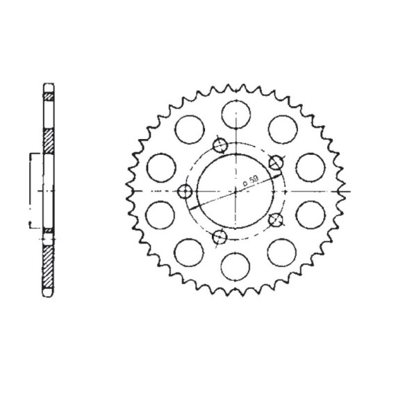 Forte Rear sprocket 34 teeth (415), Tunturi Aqua, SuperSport, Break / Helkama AX