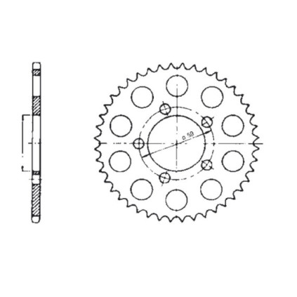 Forte Rear sprocket, 36 teeth (415), Tunturi Aqua, SuperSport, Break / Helkama A