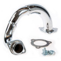 Turbo Kit Exhaust header pipe, Chrome, Racing, Aprilia SX 06- / Derbi Senda 10-