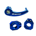 Scar Rear axle pull + Axle blocks sherco - Blue color