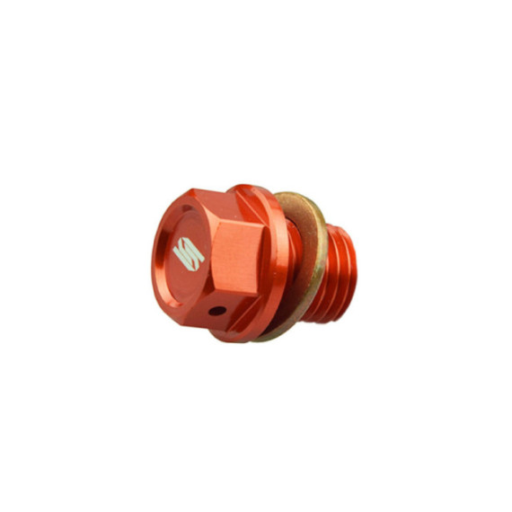 Scar Magnetic Oil Drain Plug - KTM / Husqvarna / Gasgas - Orange color