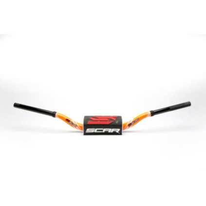 Scar Handlebar O² COLOR Ø28,6 (1 1/8”) - RC - ORANGE Bar - BLACK Bar pad