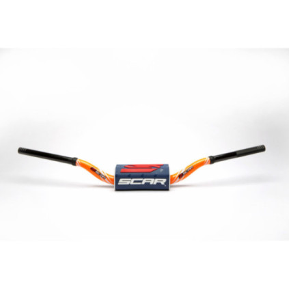 Scar Handlebar O² COLOR Ø28,6 (1 1/8”) - RC - ORANGE Bar - DARK BLUE Bar pad