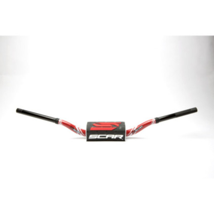 Scar Handlebar O² COLOR Ø28,6 (1 1/8”) - RC - RED Bar - BLACK Bar pad