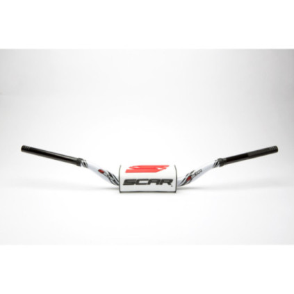 Scar Handlebar O² COLOR Ø28,6 (1 1/8”) - RC - WHITE Bar - WHITE Bar pad