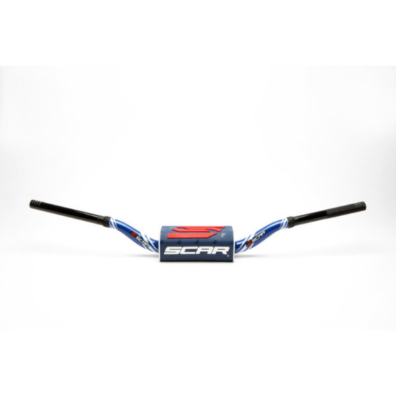 Scar Handlebar O² COLOR Ø28,6 (1 1/8”) - HIGH - BLUE Bar - DARK BLUE Bar pad