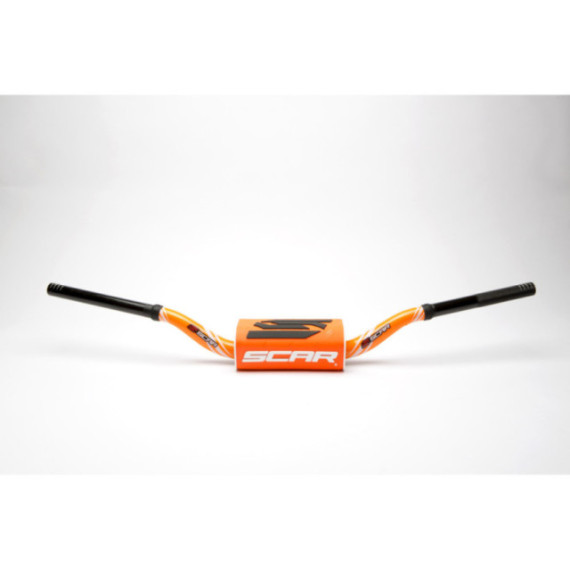 Scar Handlebar O² COLOR Ø28,6 (1 1/8”) - HIGH - ORANGE Bar - ORANGE Bar pad