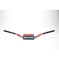 Scar Handlebar O² COLOR Ø28,6 (1 1/8”) - HIGH - RED Bar - DARK BLUE Bar pad