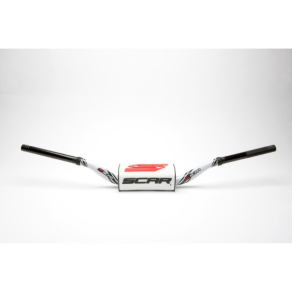 Scar Handlebar O² COLOR Ø28,6 (1 1/8”) - 65/85 High Mini RC - WHITE Bar - WHITE 