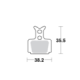 Motomaster Brake pad bicycle Organic: Formula C1,Cura,Cure-E, Mega, R1, R1R, Rx,